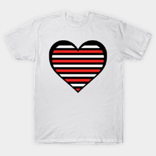 Heart stripes 8bit pixel art T-Shirt